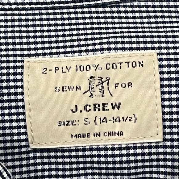 Mens J.Crew Checkered Button Down Small - Picture 4 of 6